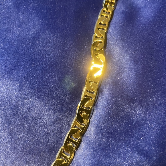 NEW 14k Gold Mariner Link Chain Necklace 30" - Picture 2 of 3